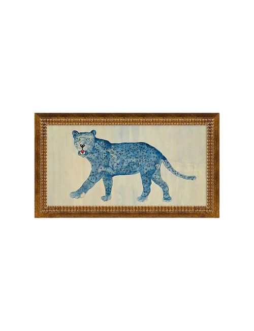 Blue Leopard Wall Art