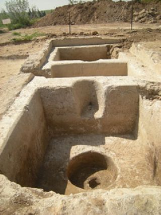 Part of the Byzantine wine-pressing complex found near Hamei Yo'av