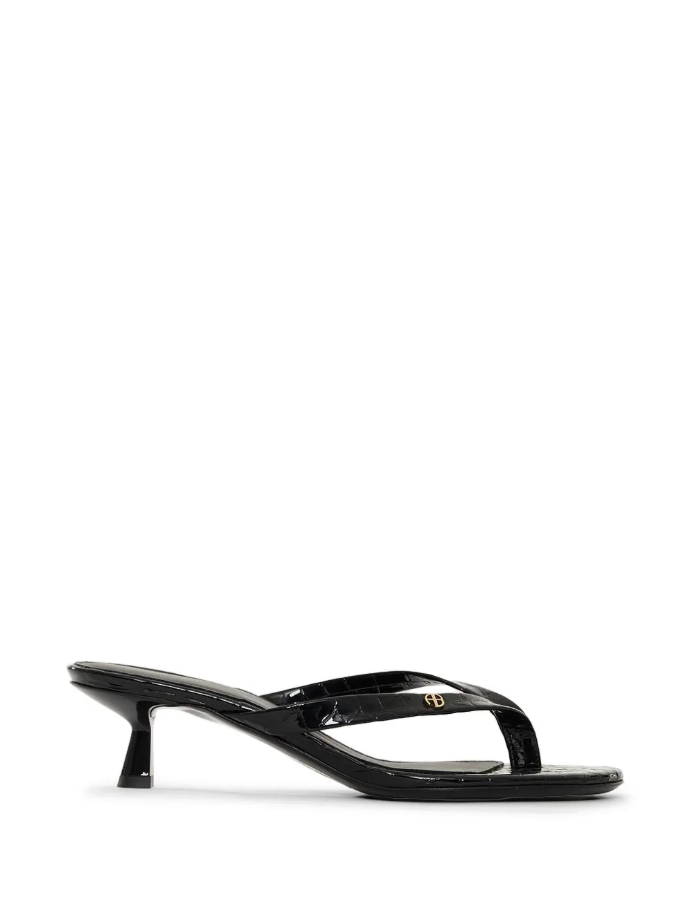 Anine Bing Noelle Croc-Embossed Heeled Sandals | 36