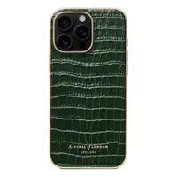 Aspinal of London iPhone 16 Pro case – Deep Shine Evergreen Small Croc