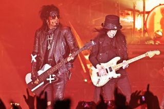Nikki Sixx and Mick Mars: going out with a bang.