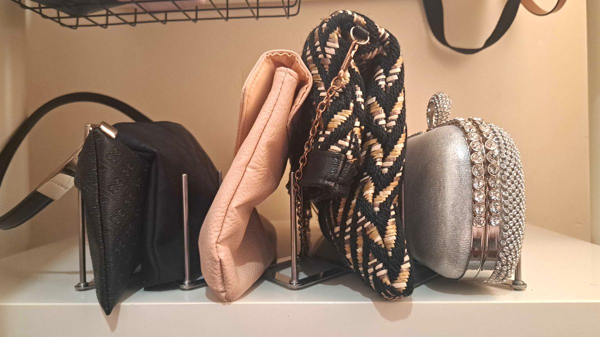 Bags in pot lid rack