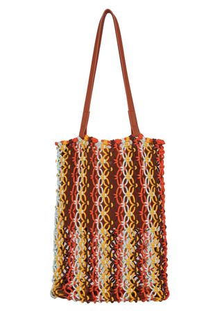 Whistles Chaya Striped Crochet Tote Bag