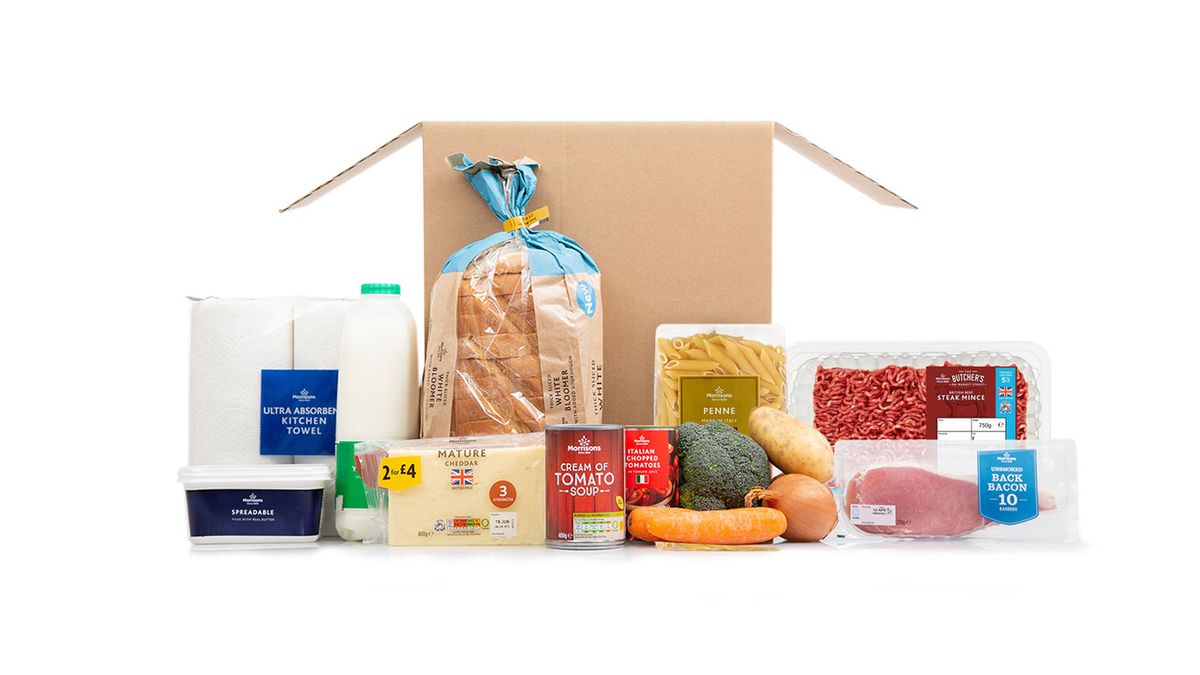 Morrisons Food Box everything included in the new essentials package T3
