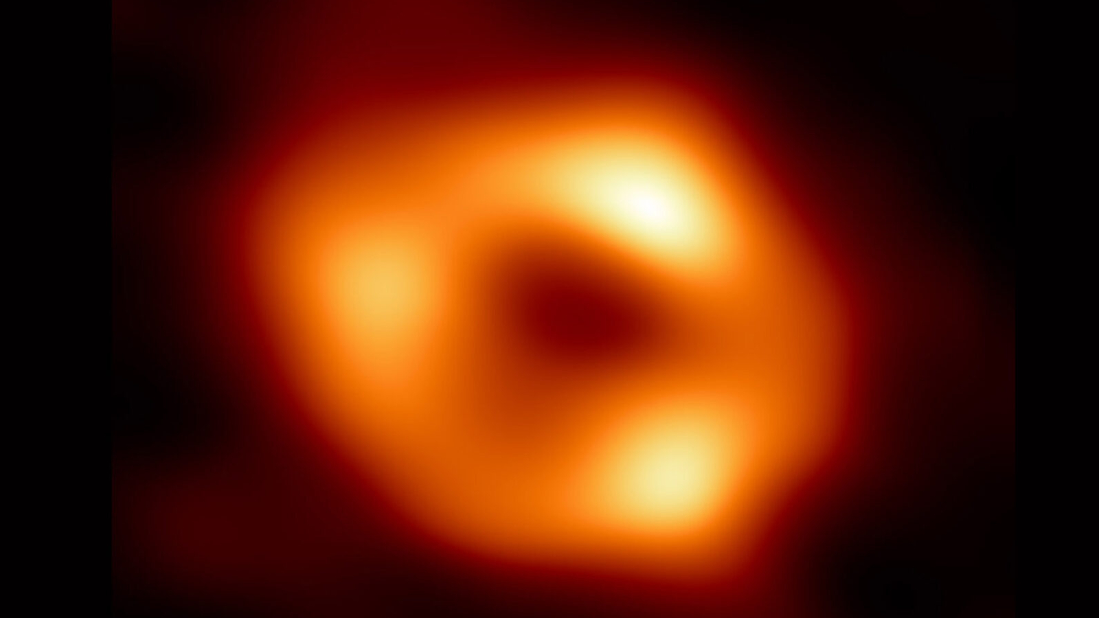 A glowing orange ring over a dark backgound