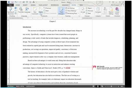 Video Tutorial: Word 2013 – Tracking Comments &amp; Changes Training
