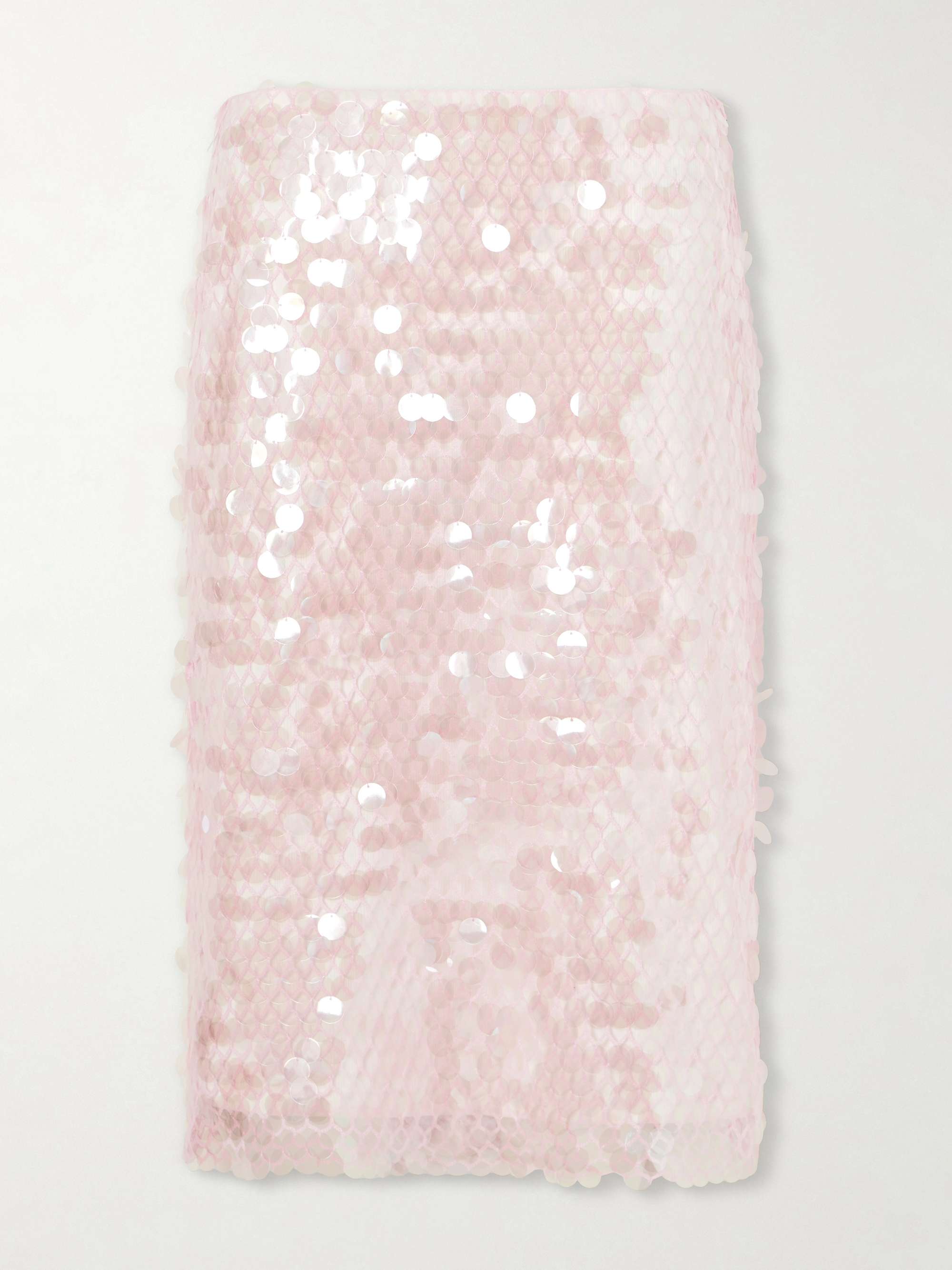 Sequin-Embellished Mesh-Jersey Midi Skirt