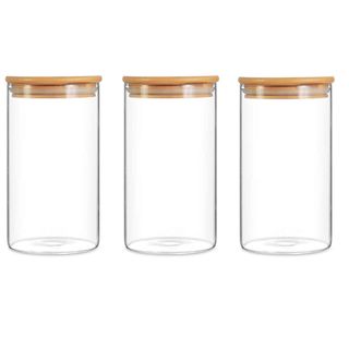 Wress 3PCS Glass Jars with Lids, 900ml