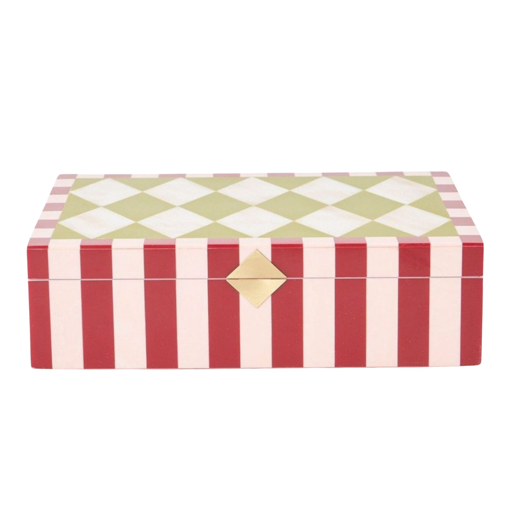 Resin Harlequin Diamond Jewellery Box