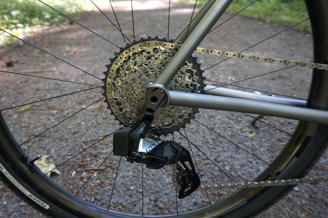 Moots Routt YBB< rear-suspension gravel bike