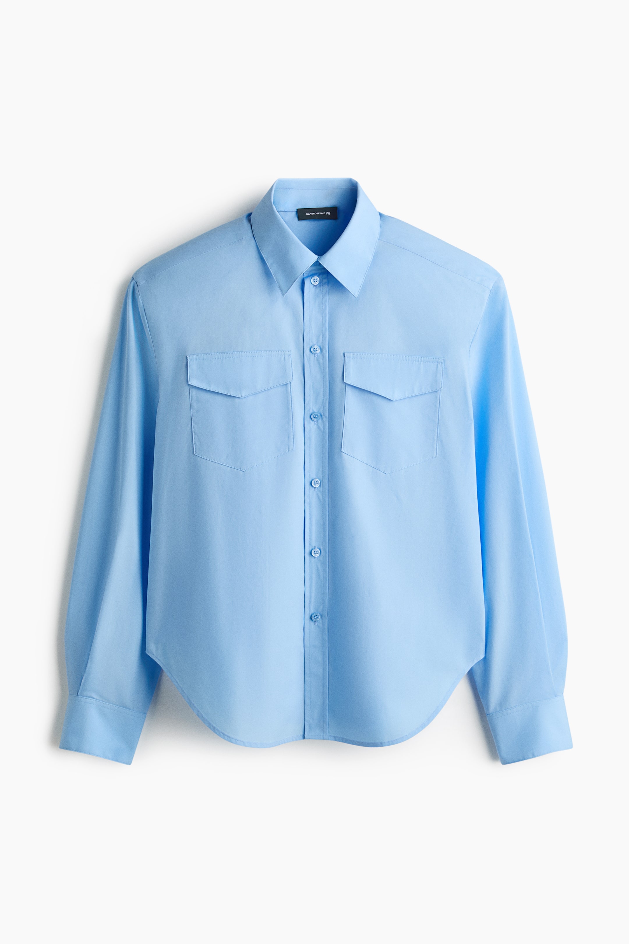 Shoulder-Pad Poplin Shirt