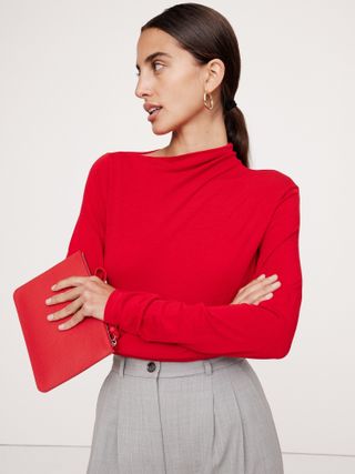 Banana Republic, Luxe Wool-Blend Asymmetrical Top