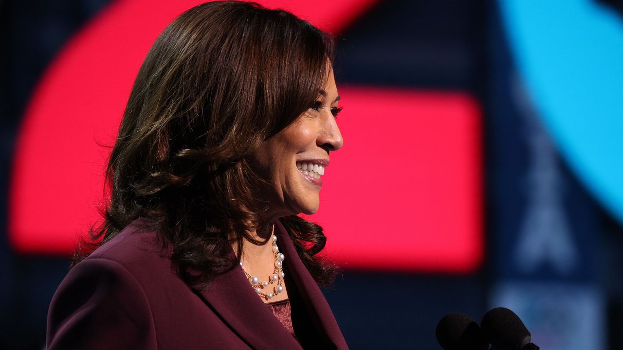 wilmington, delaware august 19 democratic vice presidential nominee us sen kamala harris d ca speaks on the third night of the democratic national convention from the chase center august 19, 2020 in wilmington, delaware the convention, which was once expected to draw 50,000 people to milwaukee, wisconsin, is now taking place virtually due to the coronavirus pandemic harris is the first african american, first asian american, and third female vice presidential candidate on a major party ticket photo by win mcnameegetty images