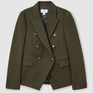 Reiss Green Twill Blazer