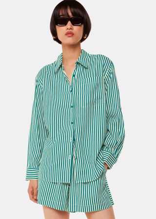 Stripe Linen Blend Shirt