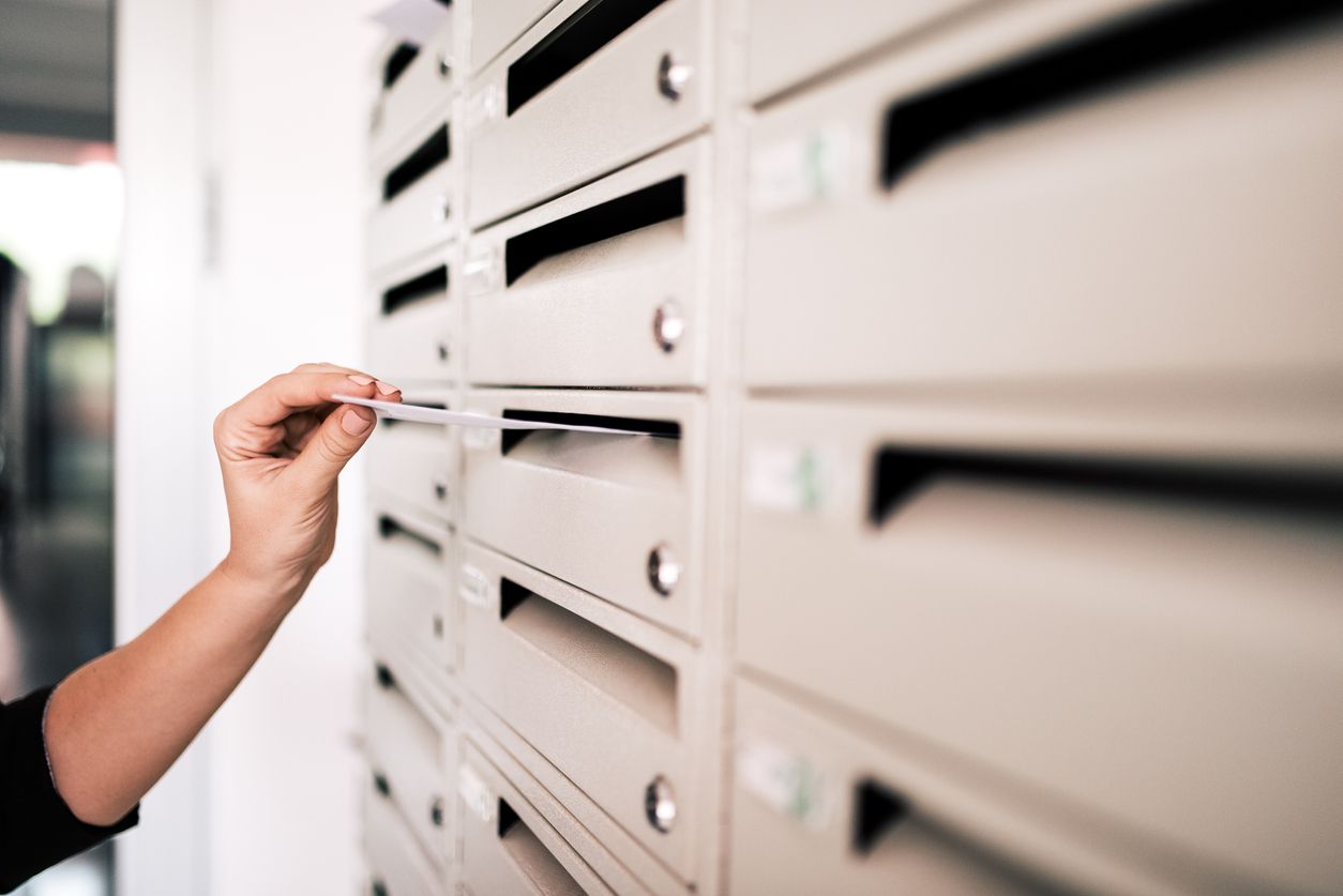 Mailing an absentee ballot.