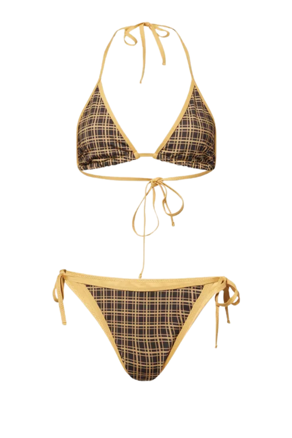 HOUSE OF SUNNY , Classic-Check Tie-Side Bikini Set