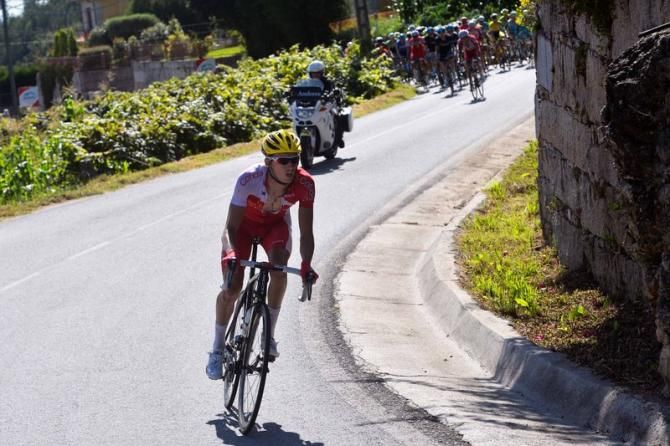 Guillaume Levarlet (Cofidis) out in front of the bunch