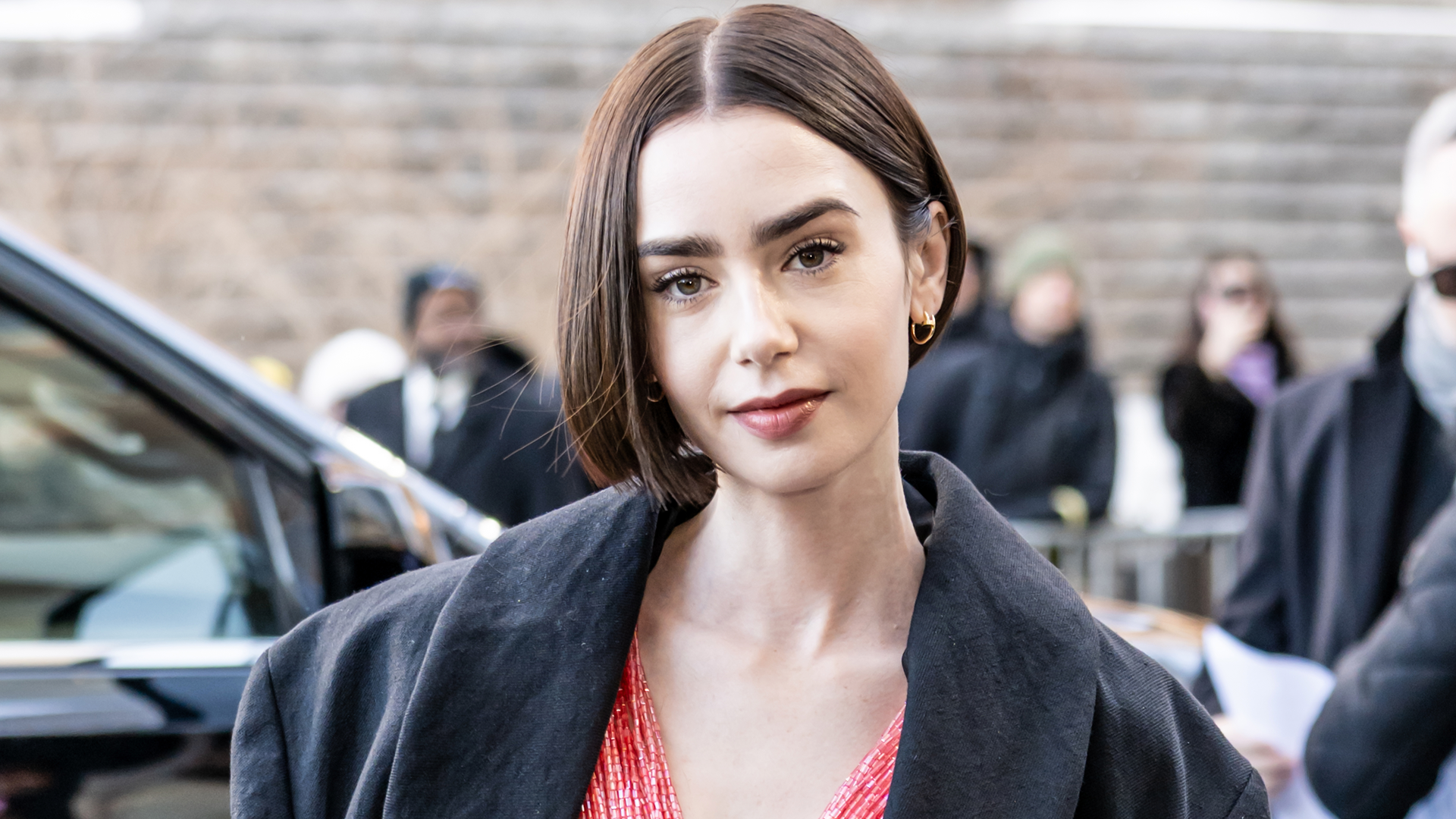 Lily Collins wore espadrille sandals to announce the end of Emily in Paris