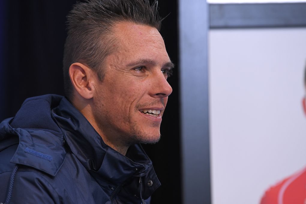 Philippe Gilbert at the Deceuninck-QuickStep press conference ahead of Tour of Flanders
