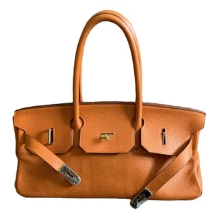 Birkin Shoulder Leather Handbag
