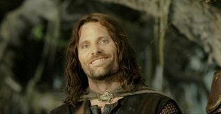 Aragorn grinning