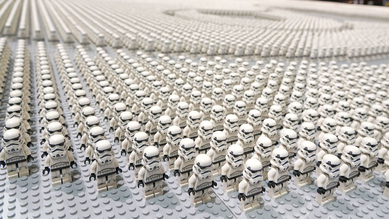 The Lego Star Wars display contains 36,440 Stormtroopers.