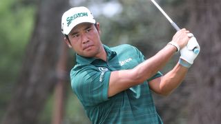 Hideki Matsuyama takes a shot during the Tour Championship