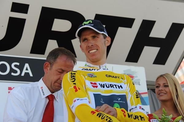 Rui Costa (Movistar) on the podium
