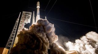 An Atlas V rocket launches the GOES-R weather satellite in November 2016. A similar launch of the GOES-S satellite remains on schedule for March 1 after the Air Force decided not to support a SpaceX Falcon 9 launch earlier the same day. 
