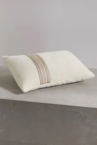 Striped cotton pillow, Net-A-Porter