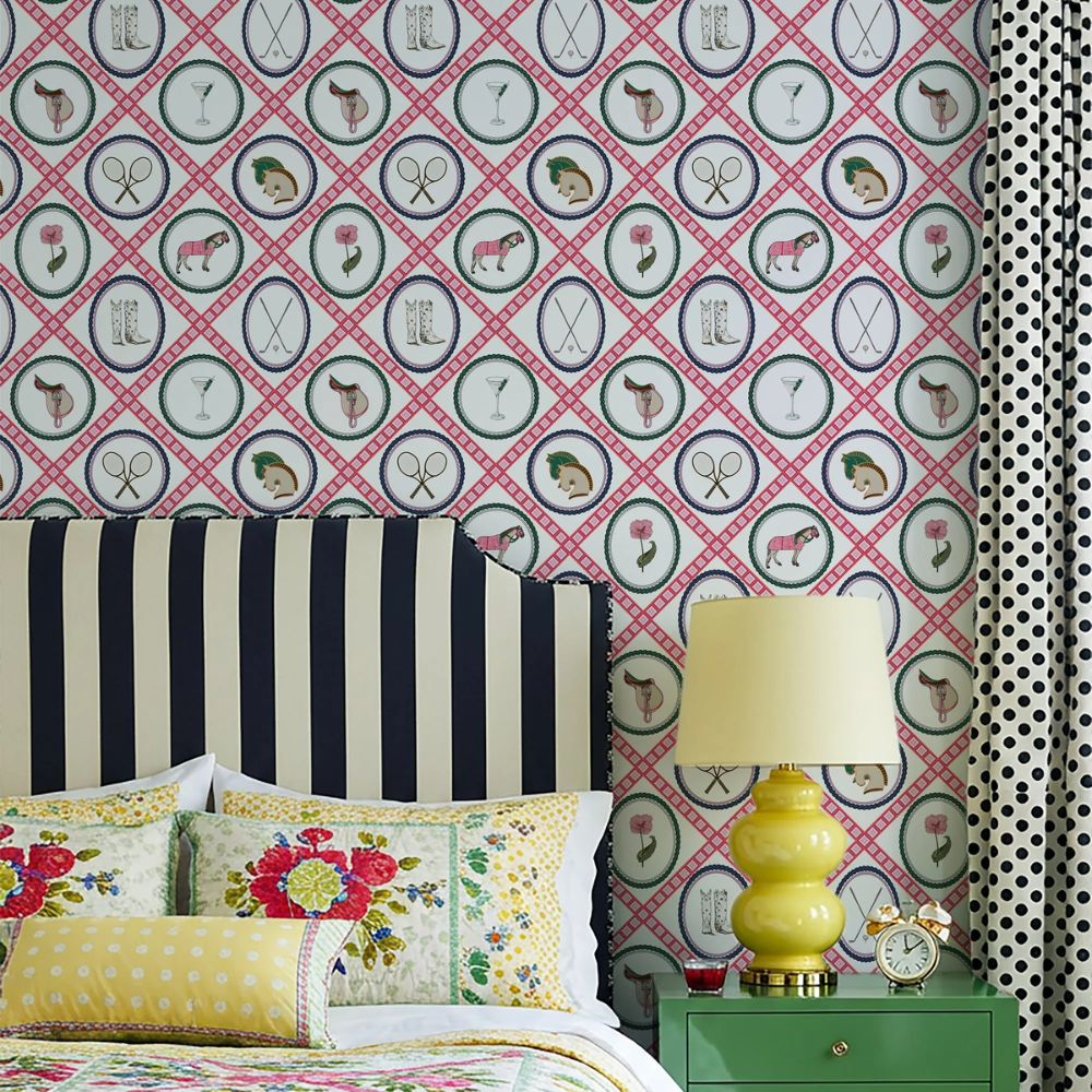 Saddles and Swings Traditional Wallpaper