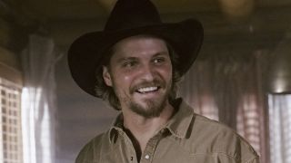 Kayce Dutton smiling big in Marshals Season 1