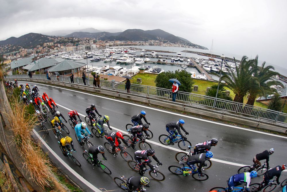 Wet conditions for the 2015 Milan-San Remo