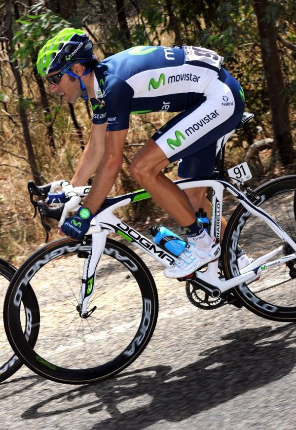 Alejandro Valverde (Movistar) lies in 22nd place in the GC after stage 4