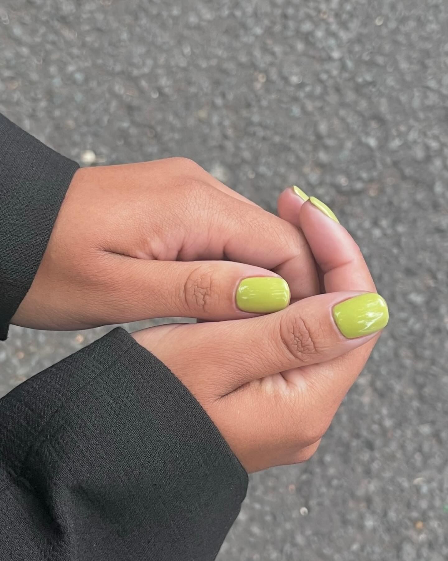 Chartreuse green nails