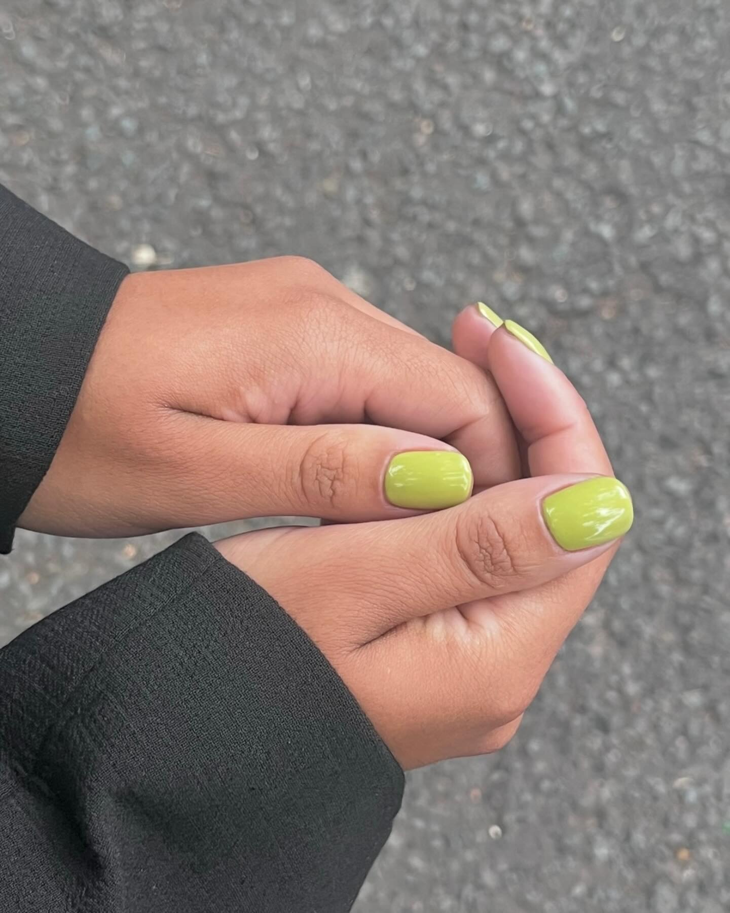 Chartreuse green nails