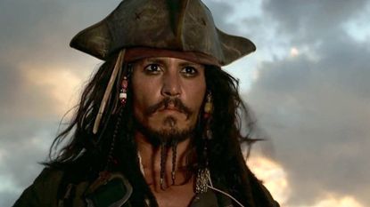 Johnny Depp as Jack Sparrow in Pirates of the Caribbean