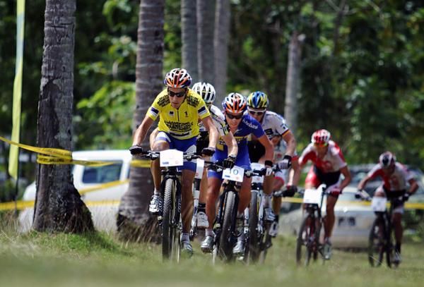 Fabian Giger (Rabobank-Giant Offroad Team) at the front during the final stage.