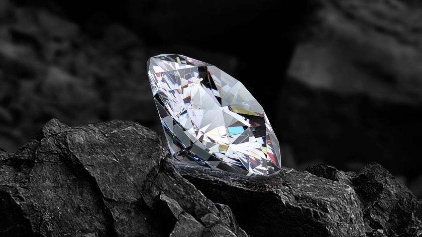 a diamond on carbon minerals