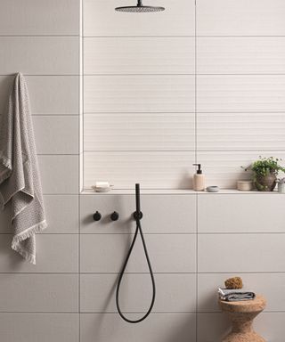 Shower with built in storage