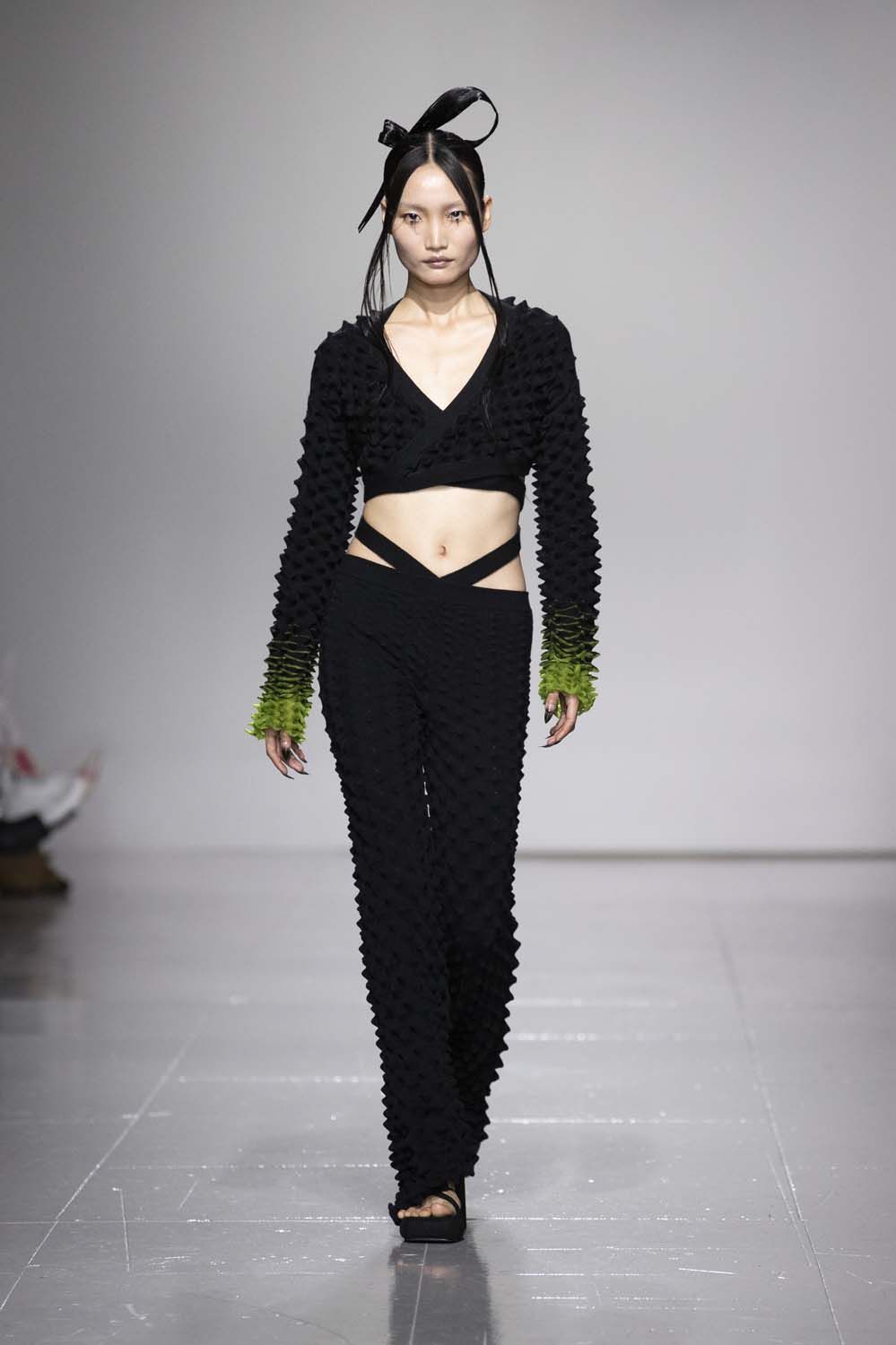 on the runway at London Fashion Week AW23
