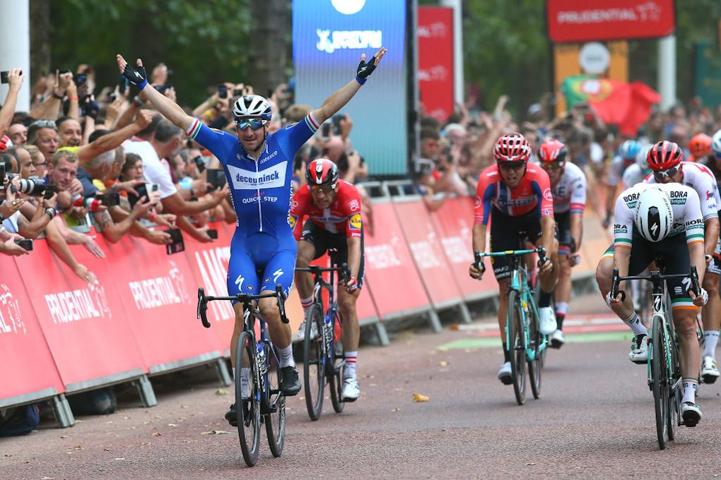 Elia Viviani (Deceuninck-QuickStep) wins the 2019 RideLondon-Surrey Classic