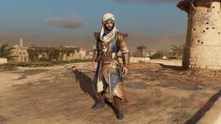 Assassin's Creed Mirage Basim wearing far east merchant costume