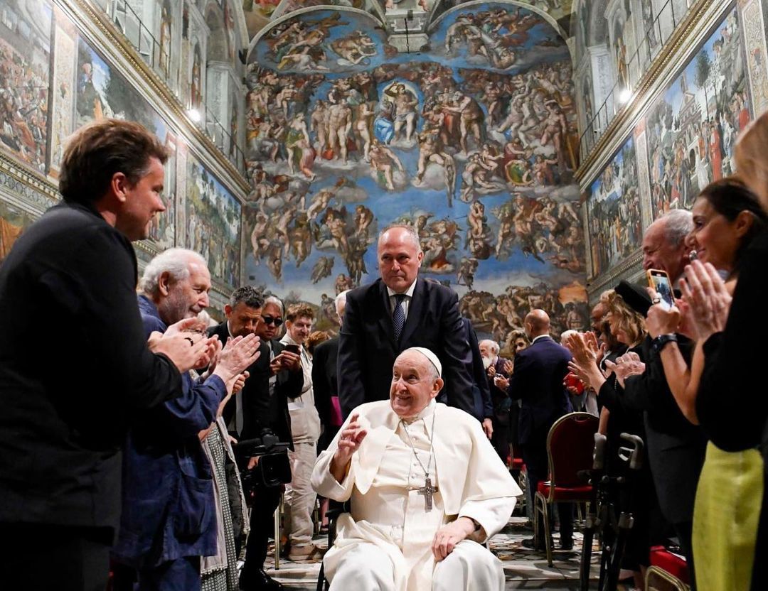 Pope francis with bjarke ingels