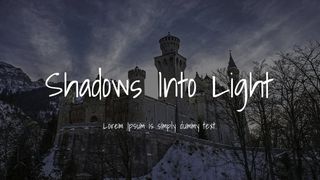 Sample of Shadows Into Light font