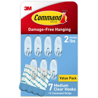 Command Medium Clear Wall Hooks