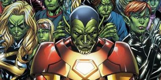 Skrulls posing as Marvel superheroes in Secret Invasion