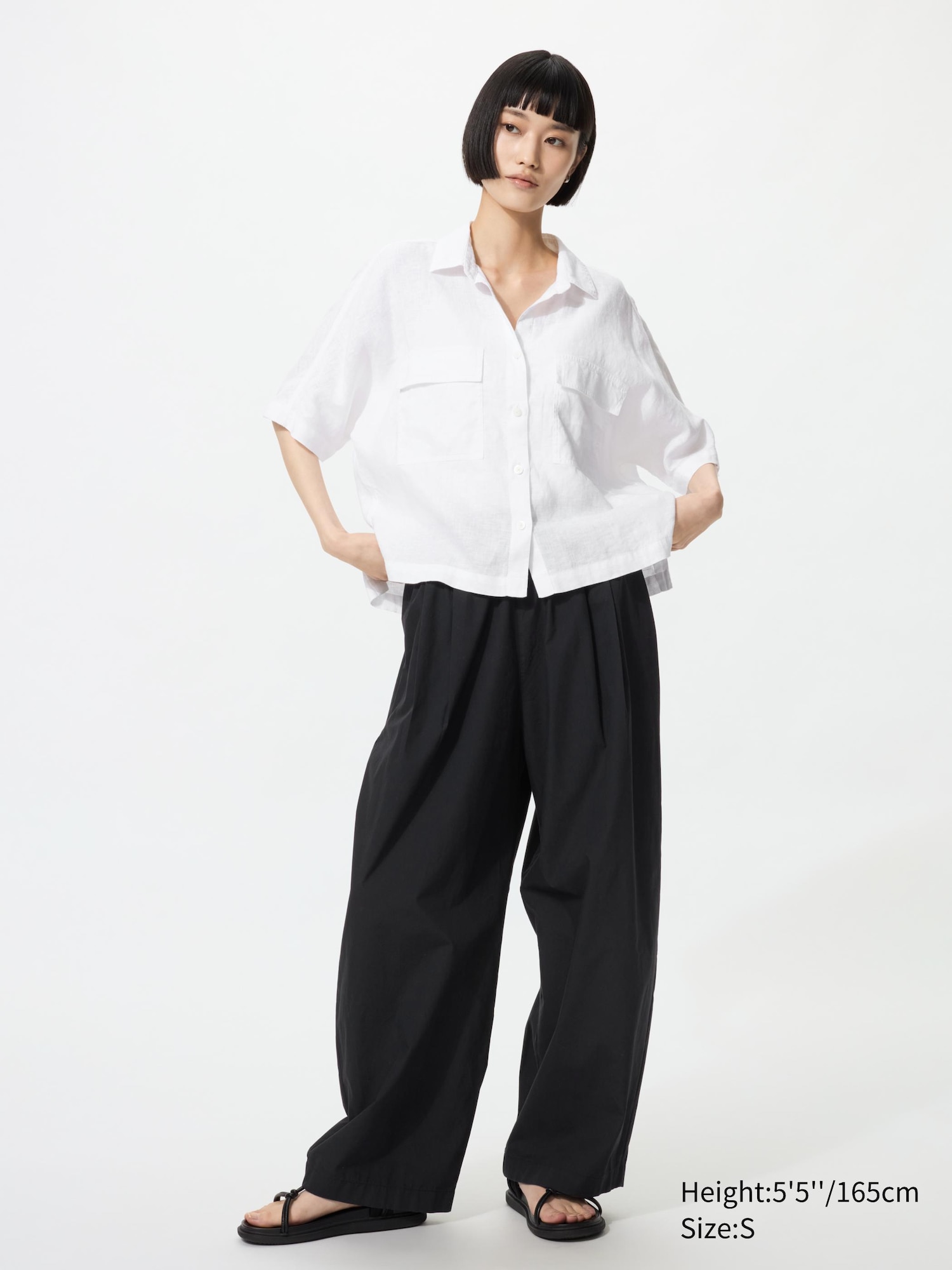 Cotton Volume Easy Trousers