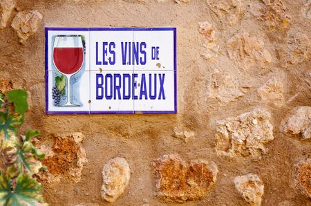 bordeaux wine sign